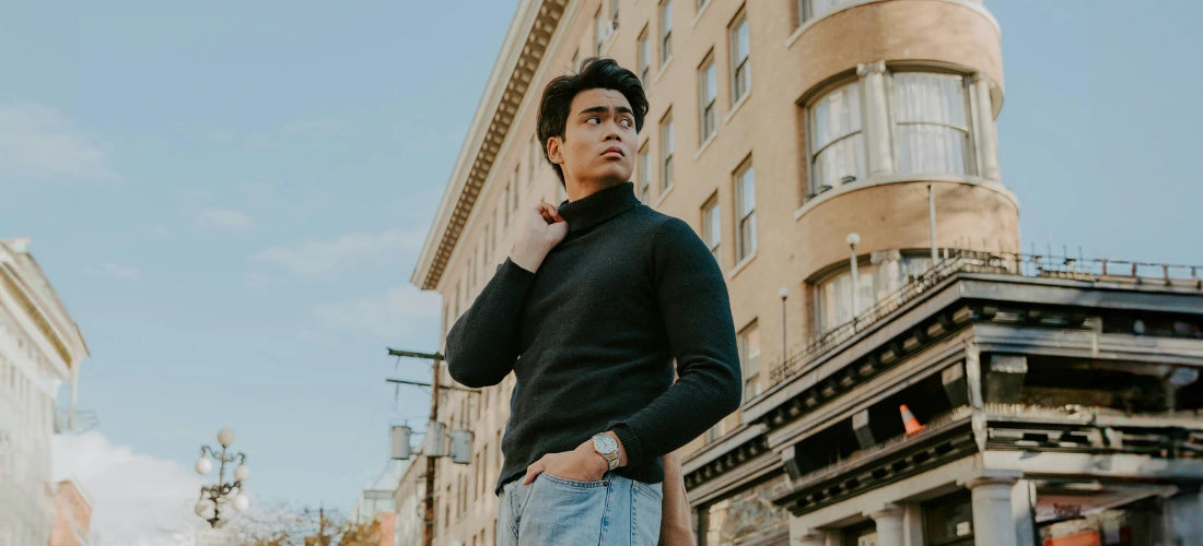 Short Supply banner showcasing casual essentials for shorter men.